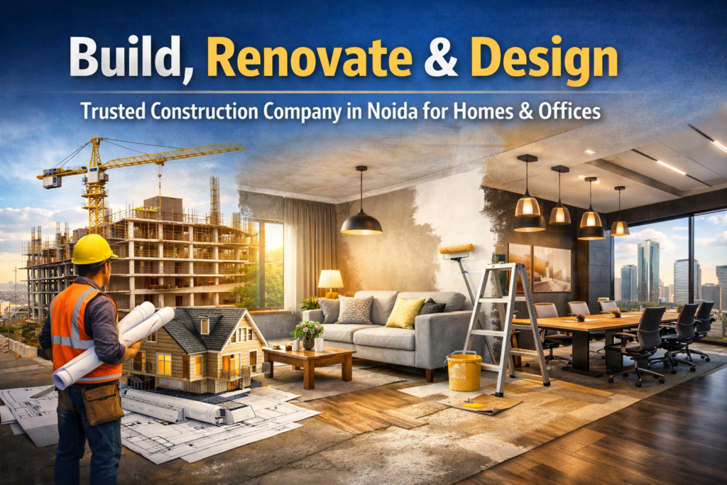 Build, Renovate & Design – Trusted Construction Company in Noida for Homes & Offices