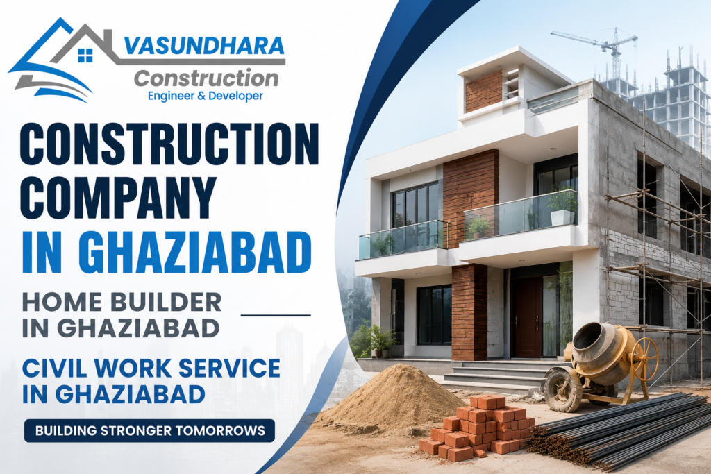 Construction Company in Ghaziabad – Vasundhara Construction offering home building and civil work services