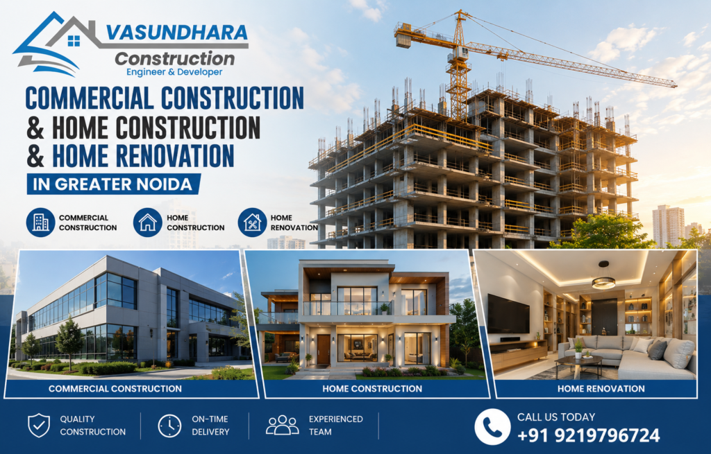 Commercial Construction Company in Greater Noida | Call +91 9219796724